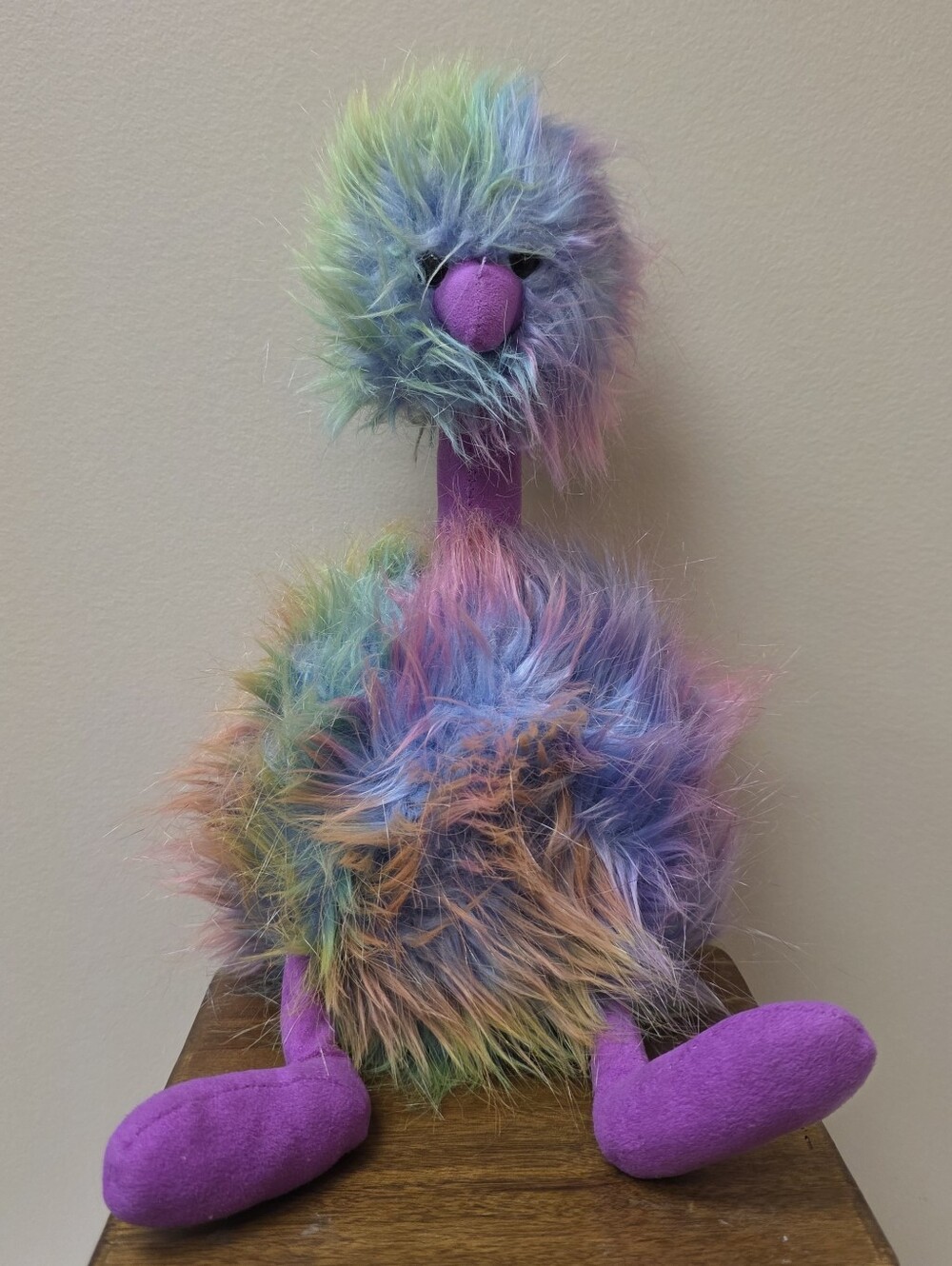 Jellycat Rainbow Pom Pom Ostrich Emu Plush - Retired